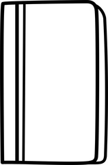Journal and book outline, line art