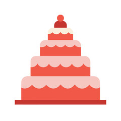 wedding cake vector illustration