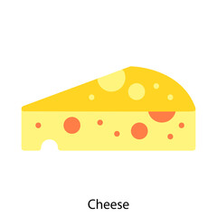 Cheese single vector icon illustration