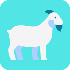 Goat single vector icon illustration