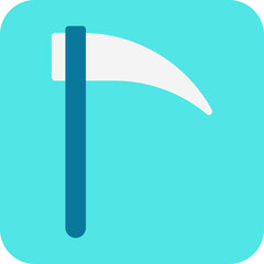 Scythe single vector icon illustration