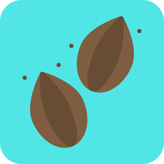 Seeds single vector icon illustration