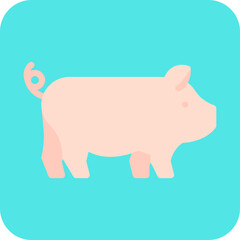Farm Animal single vector icon illustration