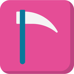 Scythe single vector icon illustration
