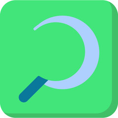 Sickle single vector icon illustration