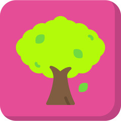 Tree single vector icon illustration