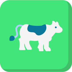 Obraz premium Cow single vector icon illustration