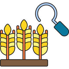Harvest single vector icon illustration