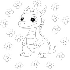 Cute cartoon farm animal alphabet coloring page for kids features a happy rabbit, cow, dog, and pig drawing, perfect for baby's first coloring book