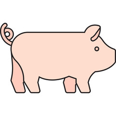 Farm Animal single vector icon illustration