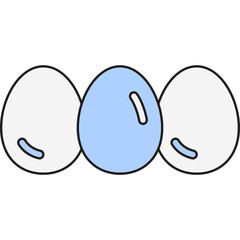 Eggs single vector icon illustration