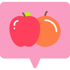 Fruits single vector icon illustration