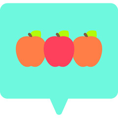 Apples single vector icon illustration