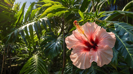 pink tropical flower