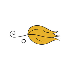 vector illustration of an autumn leaf