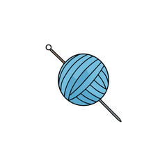 knitting needles and yarn