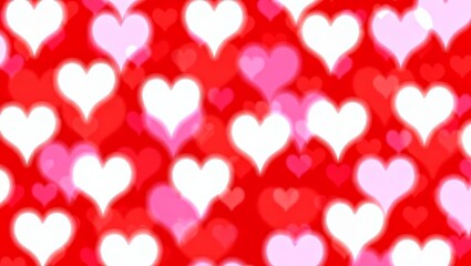 Blurred Hearts Pattern Background

