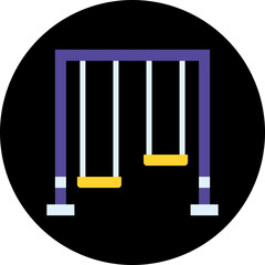 Swing single icon vector illustration