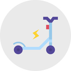 Kick Scooter single icon vector illustration