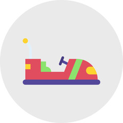 Bumper Car single icon vector illustration