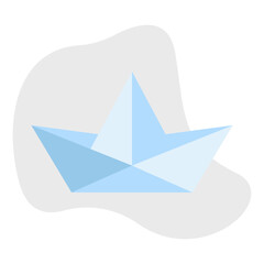 Paper Boat single icon vector illustration