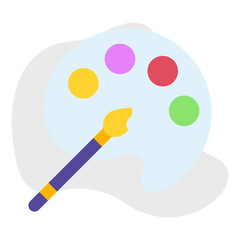 Paint Palette single icon vector illustration