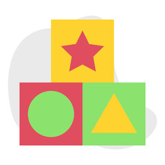 Shape Toy single icon vector illustration