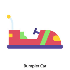 Bumper Car single icon vector illustration