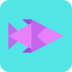 Origami single icon vector illustration