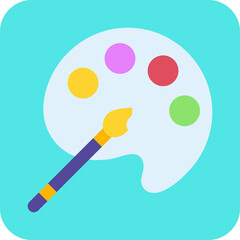 Paint Palette single icon vector illustration