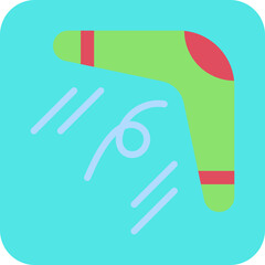 Boomerang single icon vector illustration
