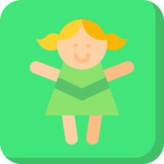 Doll single icon vector illustration