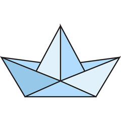 Paper Boat single icon vector illustration