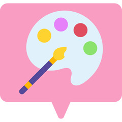 Paint Palette single icon vector illustration