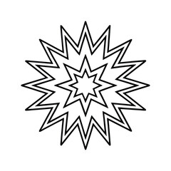 Abstract Geometric Explosion Shape Vector Illustration Decorative Starburst Design Element Isolated On White Background Minimalist Retro Style