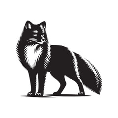Whispers of the North: A Captivating Collection of Arctic Fox Vector Silhouettes Showcasing the Silent Beauty, Adaptability, and Elegance of This Enigmatic Winter Survivor