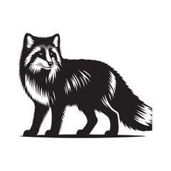 Whispers of the North: A Captivating Collection of Arctic Fox Vector Silhouettes Showcasing the Silent Beauty, Adaptability, and Elegance of This Enigmatic Winter Survivor