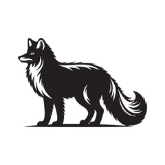 Whispers of the North: A Captivating Collection of Arctic Fox Vector Silhouettes Showcasing the Silent Beauty, Adaptability, and Elegance of This Enigmatic Winter Survivor