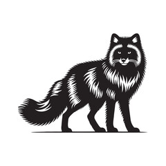 Whispers of the North: A Captivating Collection of Arctic Fox Vector Silhouettes Showcasing the Silent Beauty, Adaptability, and Elegance of This Enigmatic Winter Survivor