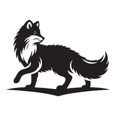 Whispers of the North: A Captivating Collection of Arctic Fox Vector Silhouettes Showcasing the Silent Beauty, Adaptability, and Elegance of This Enigmatic Winter Survivor