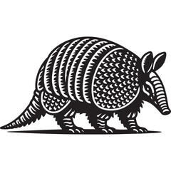 Armor of Nature: A Distinctive Collection of Armadillo Vector Silhouettes Showcasing the Unique Shape, Protective Shell, and Quiet Charm of This Fascinating Burrowing Mammal