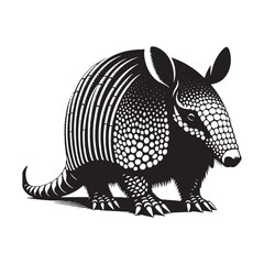 Armor of Nature: A Distinctive Collection of Armadillo Vector Silhouettes Showcasing the Unique Shape, Protective Shell, and Quiet Charm of This Fascinating Burrowing Mammal