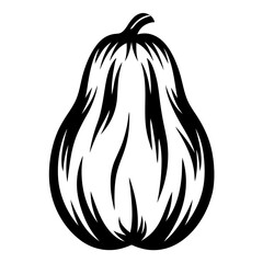 Bold Monochromatic Image of a Stylized Chayote Squash with Unique Texture