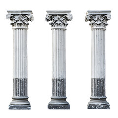 Four unique roman-style columns