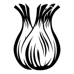 Abstract Depiction of Blooming Flowers in Black and White Graphic Style