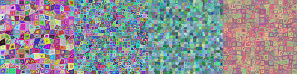 Abstract rectangle polygon background set