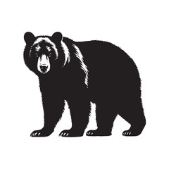 Moon Bear Mystique: A Powerful Collection of Asiatic Black Bear Vector Silhouettes Highlighting the Strength, Grace, and Iconic Crescent Mark of This Enigmatic Forest Dweller