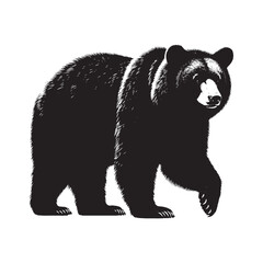 Moon Bear Mystique: A Powerful Collection of Asiatic Black Bear Vector Silhouettes Highlighting the Strength, Grace, and Iconic Crescent Mark of This Enigmatic Forest Dweller