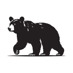 Moon Bear Mystique: A Powerful Collection of Asiatic Black Bear Vector Silhouettes Highlighting the Strength, Grace, and Iconic Crescent Mark of This Enigmatic Forest Dweller