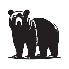 Moon Bear Mystique: A Powerful Collection of Asiatic Black Bear Vector Silhouettes Highlighting the Strength, Grace, and Iconic Crescent Mark of This Enigmatic Forest Dweller